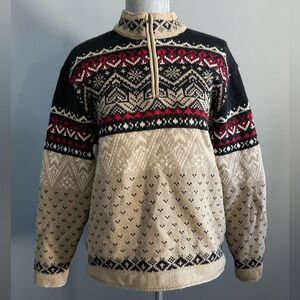 Disegna DItslia Men's Christmas winter Patterned Sweater Wool